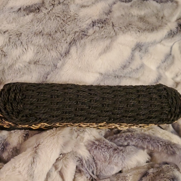 Marlo Woven Black, White & Tan Purse - Picture 8 of 8